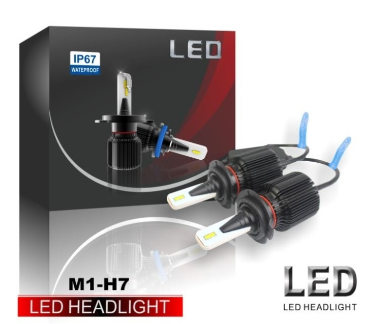 LED-konvertering M1, H7, 20W/lampa, 4000LM, 2-pack ryhmässä AUTO / Auton valot / Pitkät ja lyhyet LED-valot @ TP E-commerce Nordic AB (38-29134)