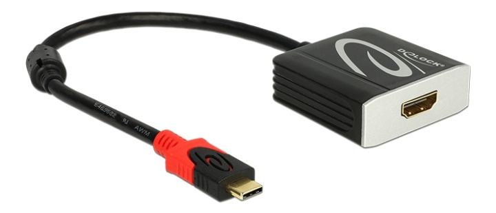 DeLOCK USB-C - HDMI-sovitin, 4K 60Hz, USB-C uros, HDMI naaras, musta ryhmässä TIETOKOONET & TARVIKKEET / Kaapelit & Sovittimet / Muut @ TP E-commerce Nordic AB (38-52981)