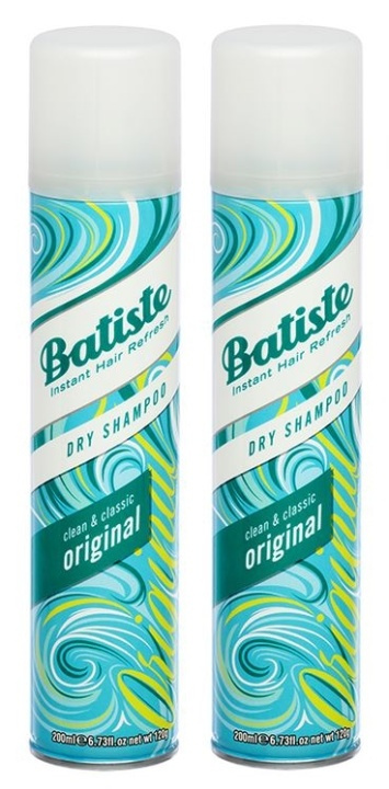 2-pack Batiste Dry Shampoo Original Stor 200ml ryhmässä KAUNEUS JA TERVEYS / Hiukset &Stailaus / Hiustenhoito / Kuivashampoo @ TP E-commerce Nordic AB (38-57588)