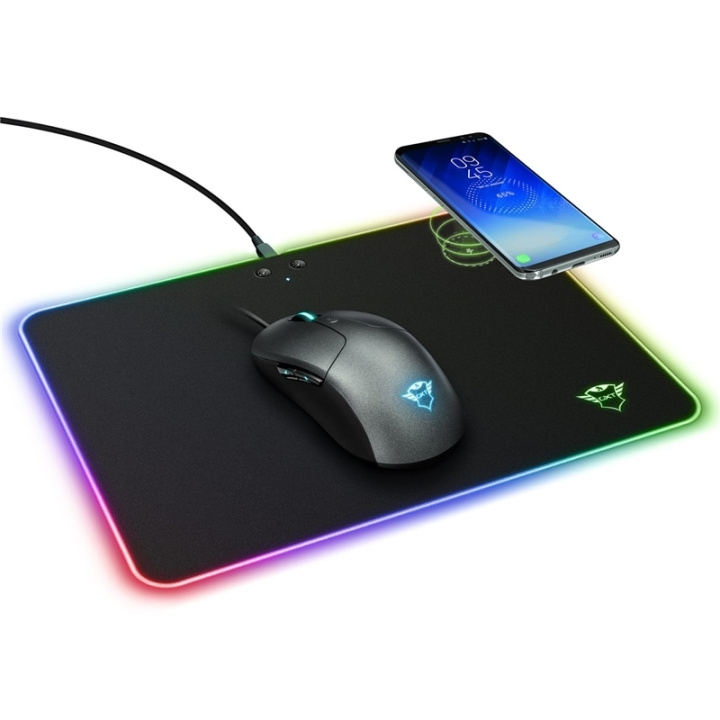 Trust GXT 750 Qlide RGB Mouse pad Qi ryhmässä TIETOKOONET & TARVIKKEET / GAMING / Hiirimatot @ TP E-commerce Nordic AB (38-76823)
