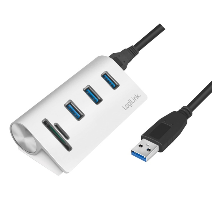 LogiLink USB3.0 3-port hub + minneskort ryhmässä TIETOKOONET & TARVIKKEET / Tietokonetarvikkeet / USB-telakat @ TP E-commerce Nordic AB (38-79408)