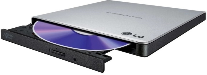 LG Slim Extern DVD-brännare, Silver ryhmässä TIETOKOONET & TARVIKKEET / Tietokoneen komponentit / Optiset laitteet @ TP E-commerce Nordic AB (38-89492)