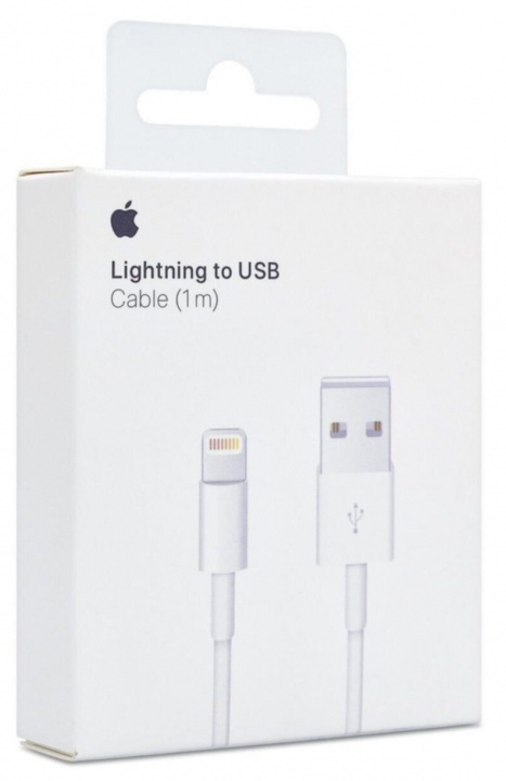 Apple, USB - Lightning-kaapeli, 1m, valkoinen ryhmässä ÄLYPUHELIMET JA TABLETIT / Laturit & Kaapelit / Kaapelit / Lightning kaapelit @ TP E-commerce Nordic AB (38-93481)