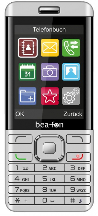 Beafon C350, 2G, Enkel mobiltelefon med färgskärm, Silver ryhmässä ÄLYPUHELIMET JA TABLETIT / Kännykät & smartphones @ TP E-commerce Nordic AB (38-97481)