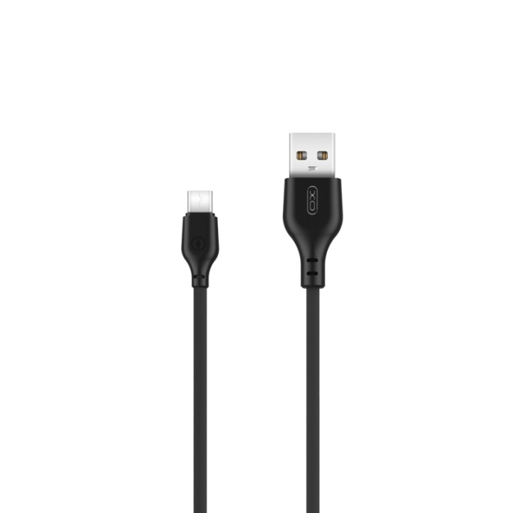 XO NB103 USB - USB-C Kabel (2,1A) 1m, Svart ryhmässä ÄLYPUHELIMET JA TABLETIT / Laturit & Kaapelit / Kaapelit / Tyyppi C -kaapelit @ TP E-commerce Nordic AB (A08756)