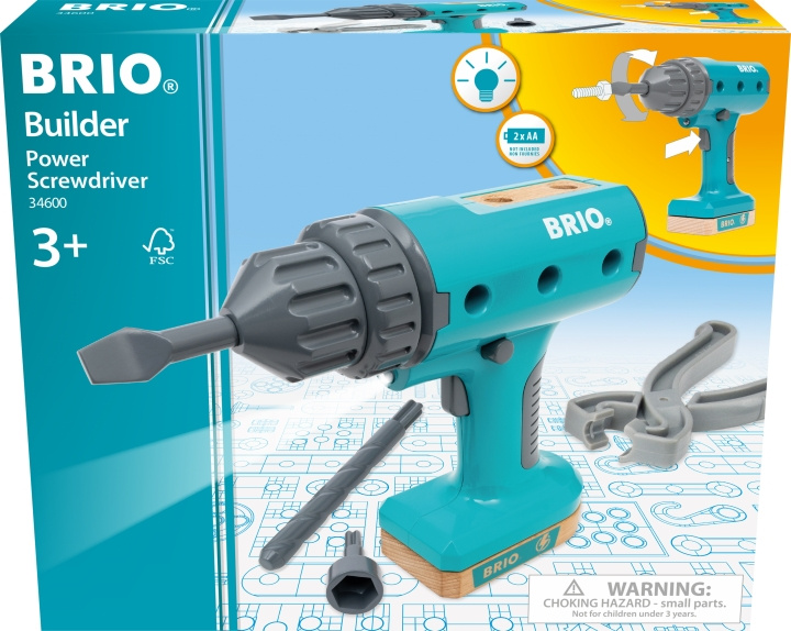 BRIO Builder 34600 - Builder Power Ruuvimeisseli ryhmässä LELUT, TUOTTEET LAPSILLE JA VAUVOILLE / Leikkikalut, Askartelu &Pelit / Rakennuslelut / Rakennuspalikat @ TP E-commerce Nordic AB (C40465)