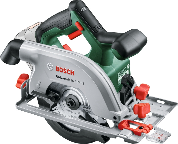 Bosch Power Tools Bosch UniversalCirc 18V-53 akkupyöräsaha, solo ryhmässä KOTI, TALOUS JA PUUTARHA / Työkalut & Tee itse / Sahat @ TP E-commerce Nordic AB (C40962)