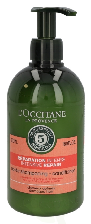 L\'Occitane 5 Ess. Oils Intensive Repair Conditioner 500 ml Damaged Hair ryhmässä KAUNEUS JA TERVEYS / Hiukset &Stailaus / Hiustenhoito / Hoitoaine @ TP E-commerce Nordic AB (C46386)