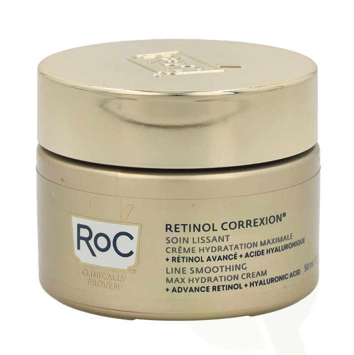 ROC Retinol Correxion Line Smoothing Max Hydration Cream 50 ml ryhmässä KAUNEUS JA TERVEYS / Ihonhoito / Kasvot / Kasvovoide @ TP E-commerce Nordic AB (C55003)