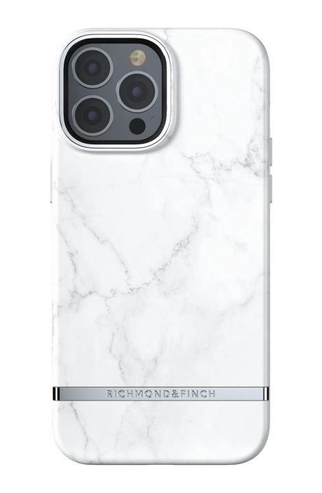 Richmond & Finch iPhone 13 Pro Max Freedom Case, White Marble ryhmässä ÄLYPUHELIMET JA TABLETIT / Puhelimen suojakotelo / Apple / iPhone 13 Pro Max / Kuoret @ TP E-commerce Nordic AB (C64914)