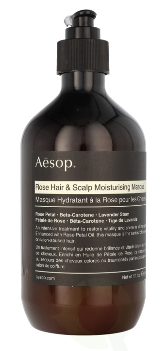 AESOP Rose Hair & Scalp Moisturising Mask 500 ml ryhmässä KAUNEUS JA TERVEYS / Hiukset &Stailaus / Hiustenhoito / Hiusnaamio @ TP E-commerce Nordic AB (C65668)