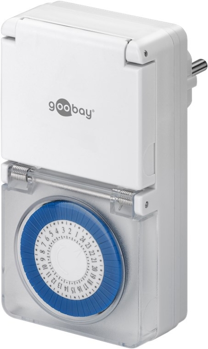 Timer Osta Osta Goobay Analog timer IP44 Lättmanövrerad mekanisk timer för eluttaget