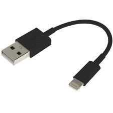Lightning-kaapeli USB-liitäntään, 11 cm, musta
