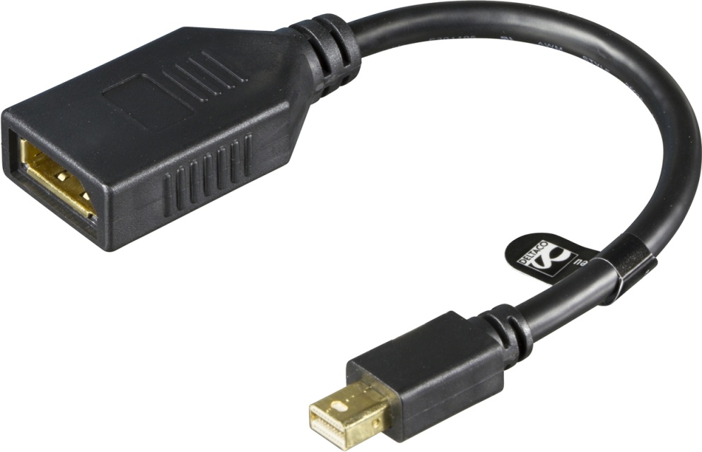 DELTACO Mini DisplayPort - DisplayPort, Ultra HD 60Hz, 0,2m