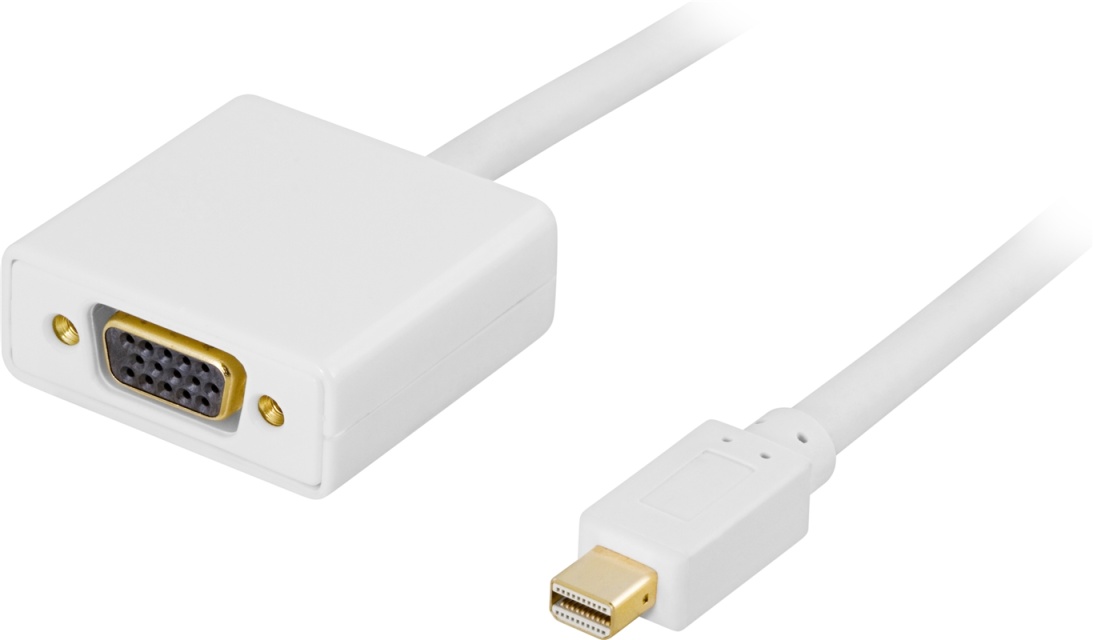 Mini DisplayPort - VGA kaapeli u-n, 1m, valk