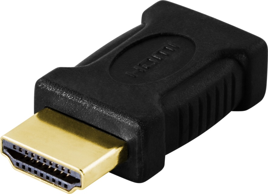 DELTACO HDMI-sovitin, mini HDMI n - HDMI u, 19-pin