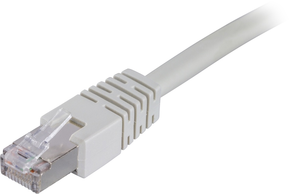 DELTACO F/UTP Cat6 laitekaapeli 0.3m, harmaa