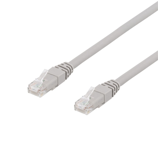 DELTACO U/UTP Cat6a laitekaapeli, LSZH, 1m, harmaa
