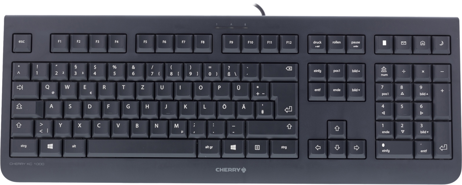 CHERRY KC1000, Pohjoismainen layout, USB, 1,8m kaapeli, musta