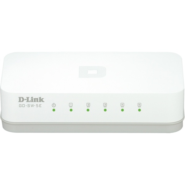D-link 5-Port Gigabit Easy Desktop Switch, 5-port 10/100Mbps,valkoinen
