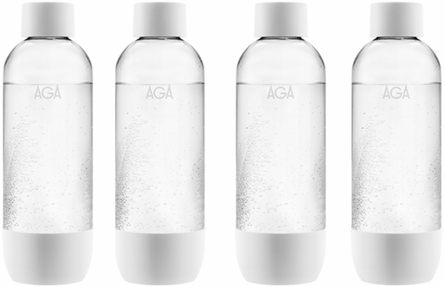 4-pack AGA AQVIA PET-pullo, 1L (valkoinen)