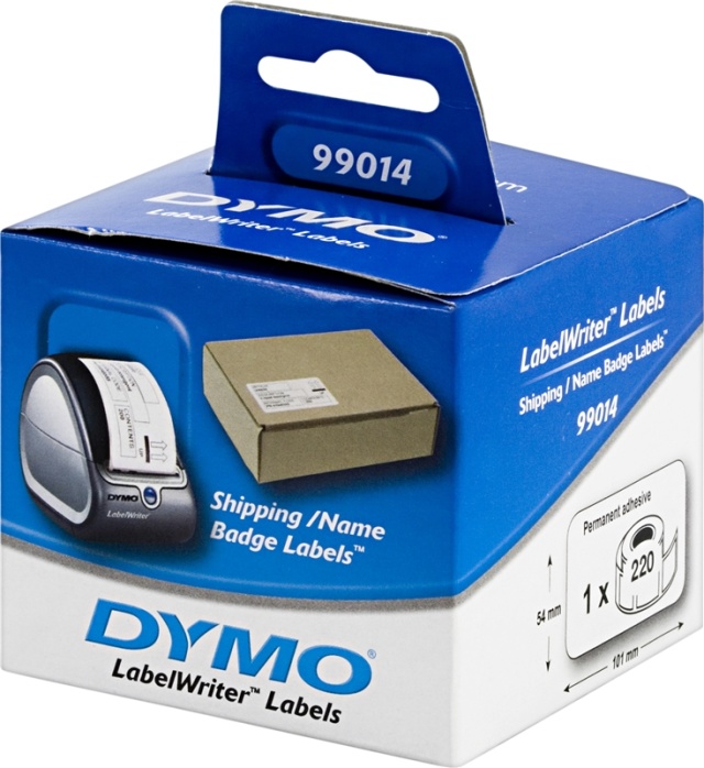 DYMO LabelWriter rahtitarra, 101x54 mm, 1-pakkaus(220 kpl), valk
