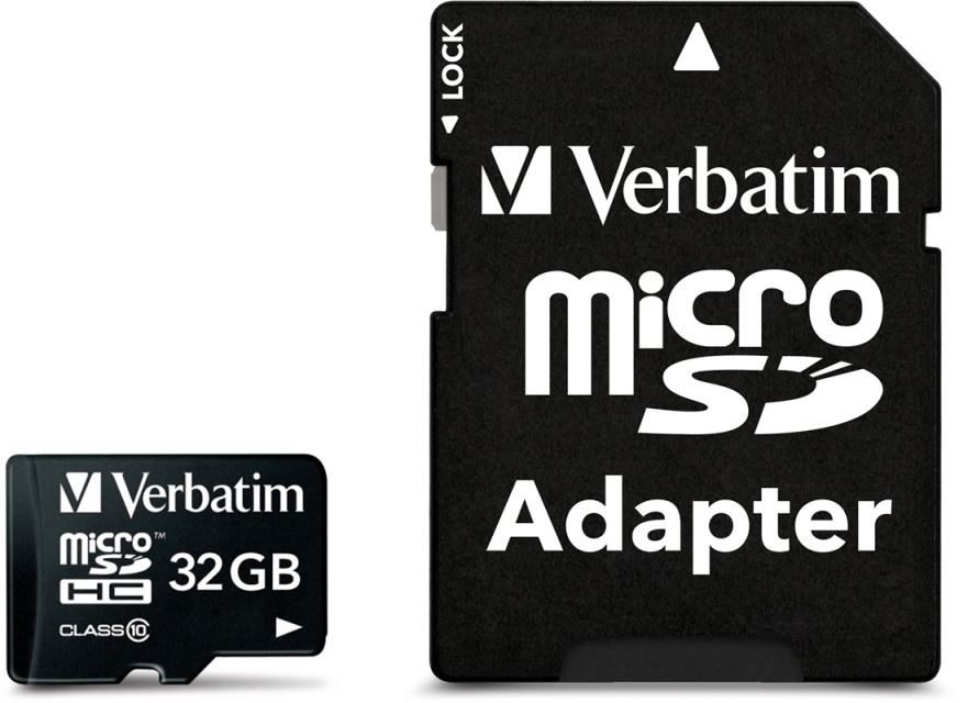 Verbatim microSDHC, 32GB,  Class 10, mukana sovitin