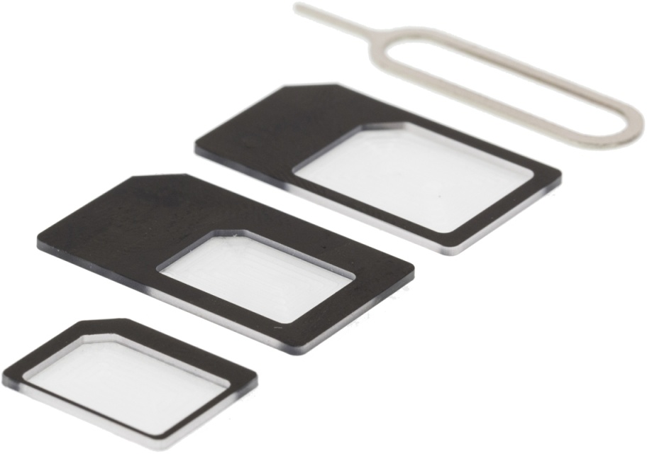 DELTACO SIM-korttisovitin,  micro/mini/nano-sim, musta