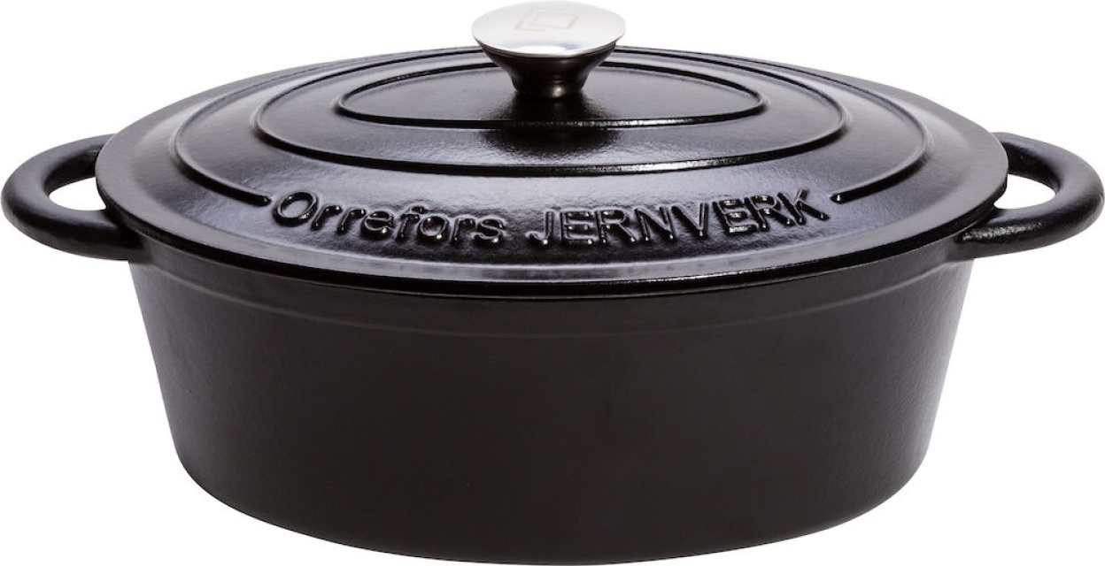 Orrefors Jernverk Valurautapata, 3,5 litraa, musta