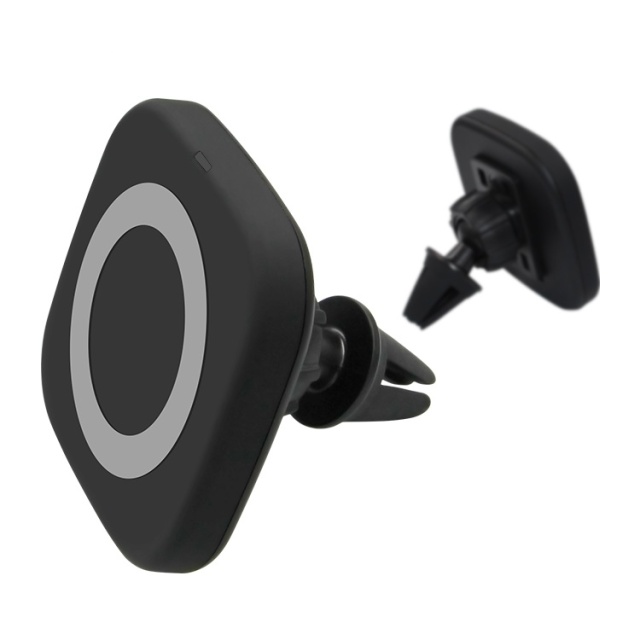 Auton pidike tuulettimen säleikölle, jossa on langaton Qi-latausjärjestelmä