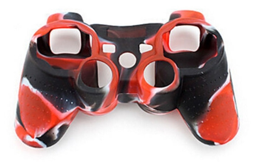 Silikonikahva ohjaimelle, Playstation 3, Camouflage Red