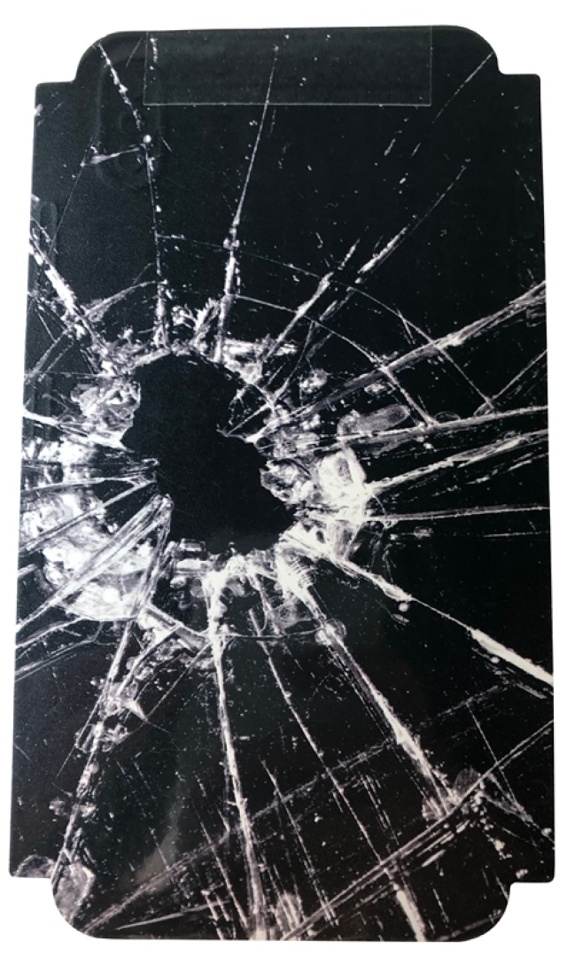 Iho Iphone XR:lle Shattered glass - Musta
