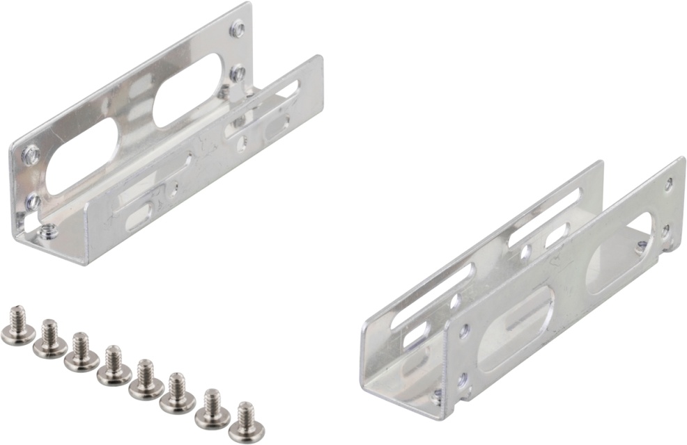 Kiinnityskulmat 3,5" kiintolevyyn 5,25" paikkaan