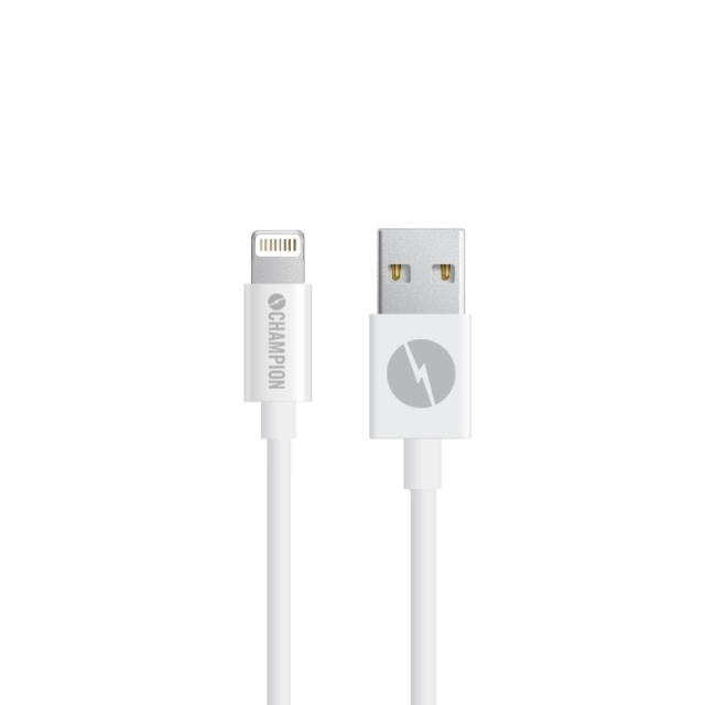 Champion USB-A Lightning-kaapeli 1m valkoinen