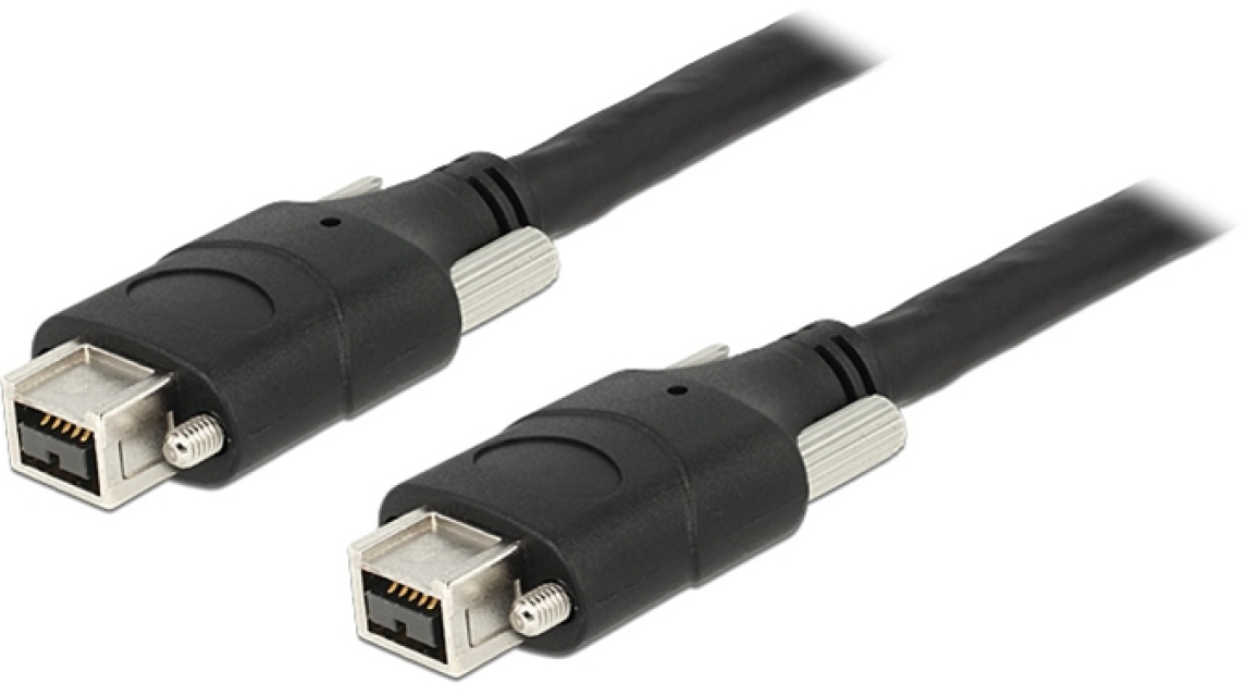 DeLOCK Firewire 800 kaapeli, 9-pin uros - 9-pin uros, 1m, musta