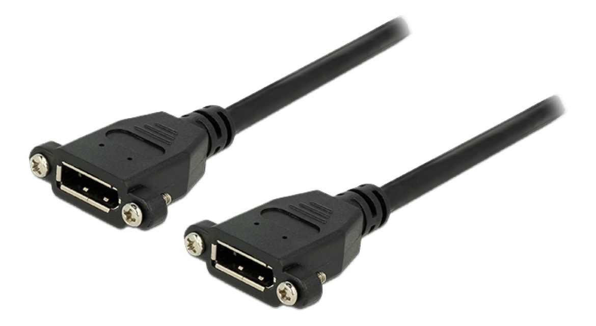 Delock Displayport adapteri, naa-naa, 0,25m, DP 1.1, musta