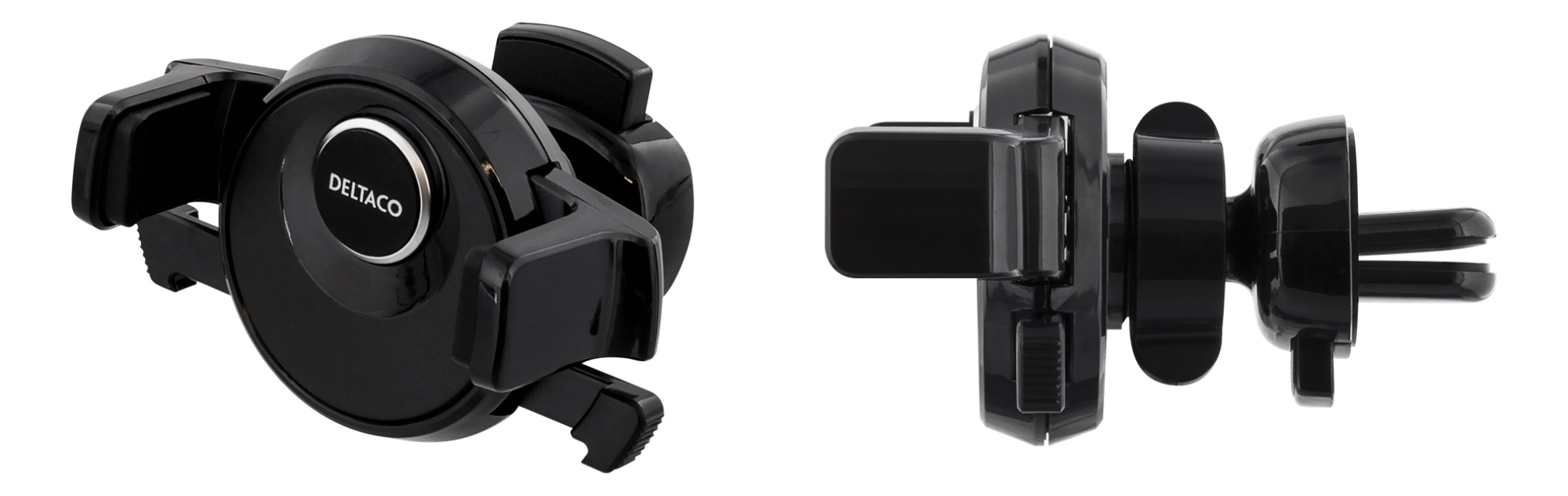 DELTACO autoteline tuuletusritilään, sopii 60-88mm lev. älypuhelimille