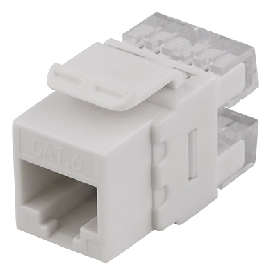 DELTACO UTP Cat6 Keystone liitin, 180 astetta, "Tool-free"