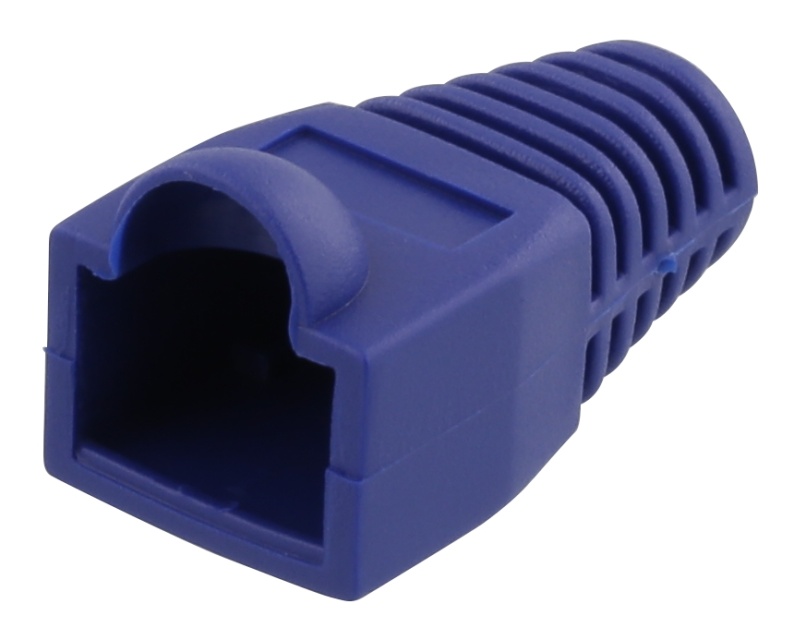 DELTACO RJ45 liitinsuoja, 6,8mm halkaisija, sininen, 20 kpl