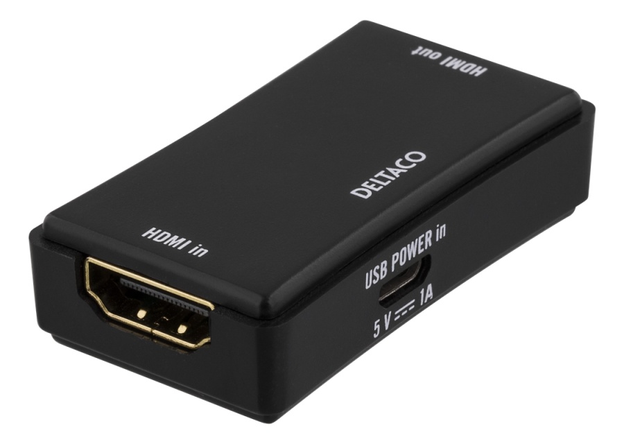 DELTACO HDMI Repeater Extends the lenght of HDMI Cable up to 50m