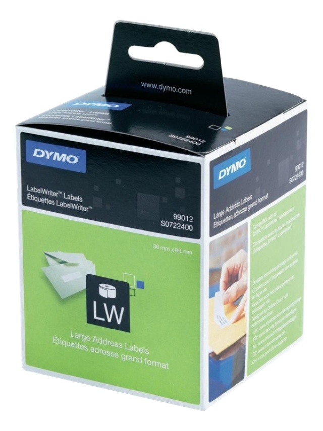 DYMO LW Large address etikettejä-Low-Entry Volume, 89x36mm, 1x260 kpl