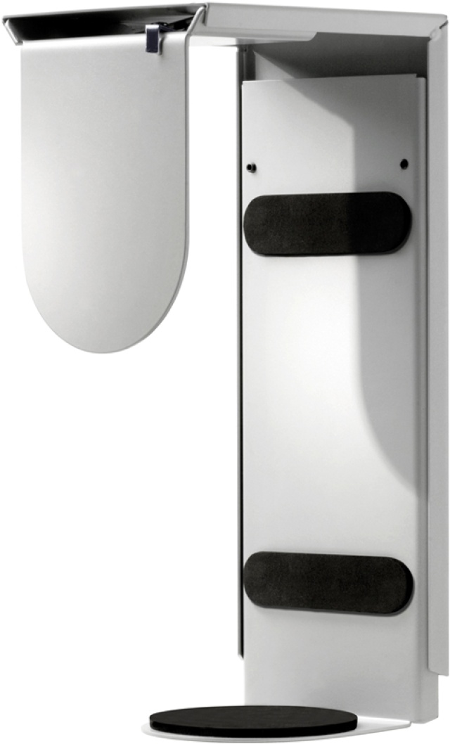 Plain, pidin tietokoneelle, asennus pöydän alle, hopeanvärinen