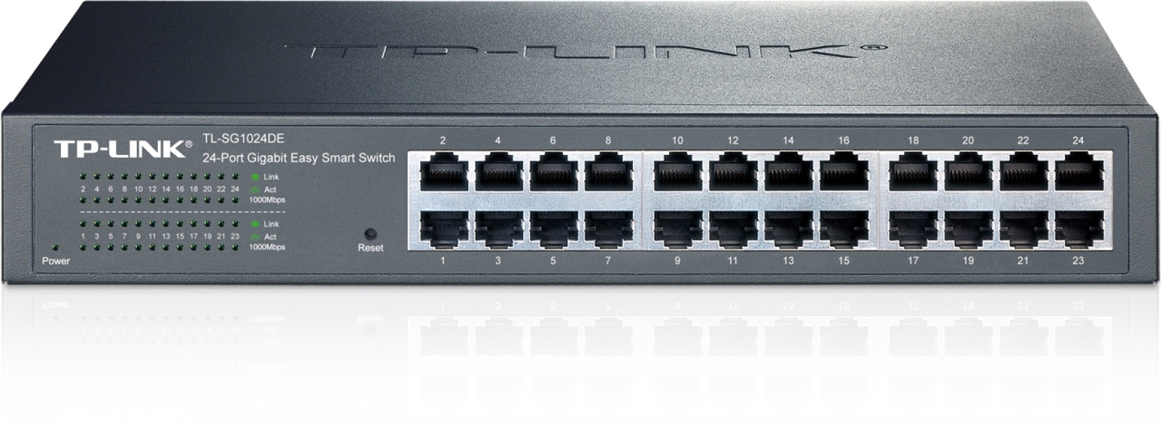 TP-LINK verkkokytkin, 24 porttia, 10/100/1000Mbps, RJ45, musta