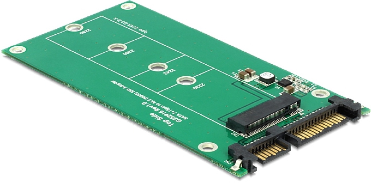 DeLOCK Sovitin, liitäntämuunnin, SATA 22-pin - M.2 (NGFF), 6Gb/s, vi