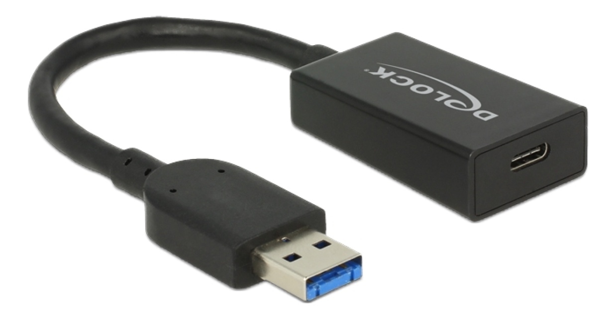 DeLOCK sovitin USB-C naaras - USB-A uros, USB 3.1 Gen 2, 0,15m kaapeli
