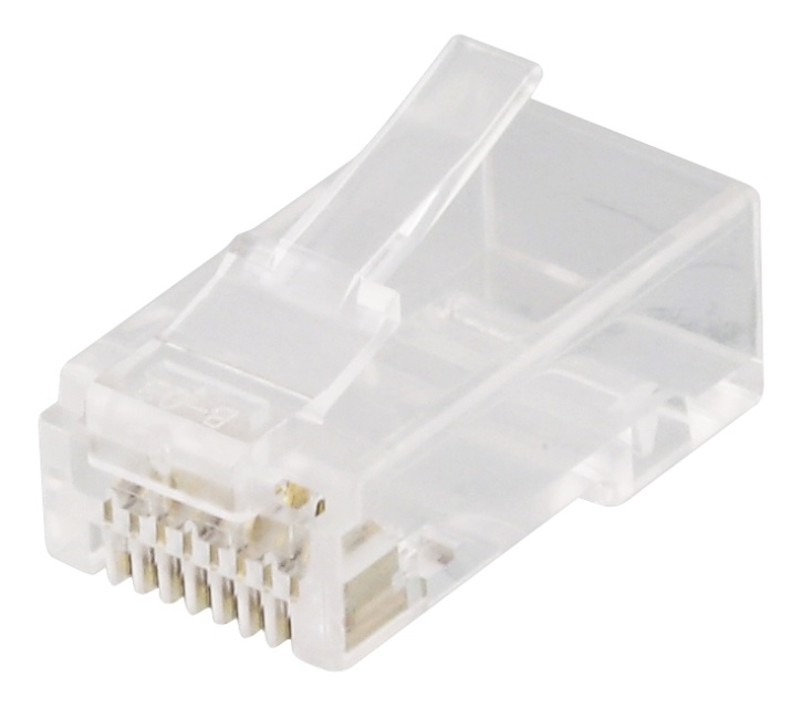 DELTACO RJ45 modulaariliitin laitekaapelille, Cat6a, suojaamaton,20kpl