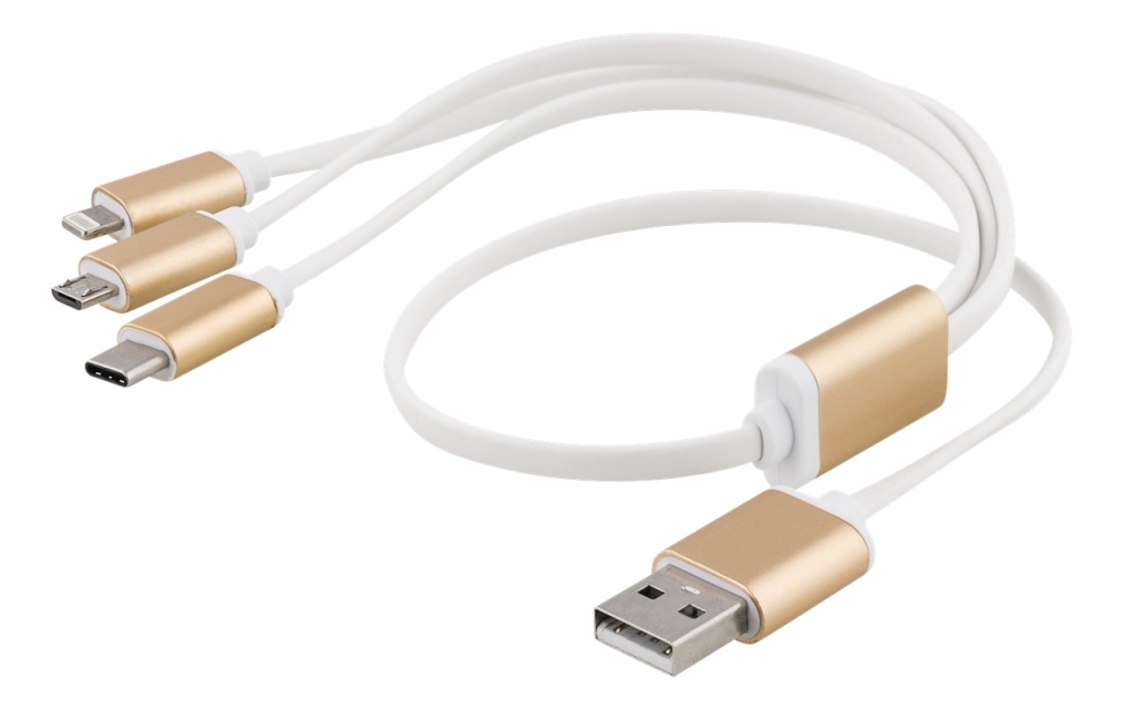 EPZI yleiskäytt. latauskaap., USB-C, Lightning, Micro USB, USB-A, 50cm