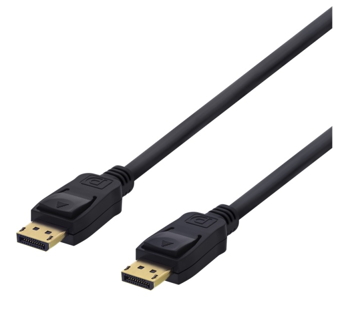 DELTACO DisplayPort-kaapeli, 0,5m, 4K UHD, DP 1.2, musta