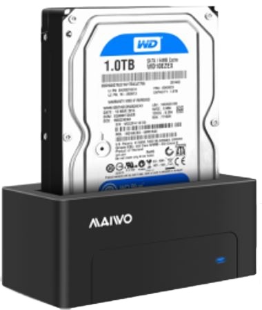 Kiintolevyn telakointiasema, USB-B, 3,5"/2,5", USB 3.1 Gen 1, musta