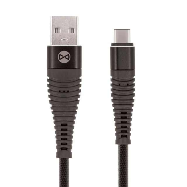 Forever Shark - USB type-C-kaapeli, musta